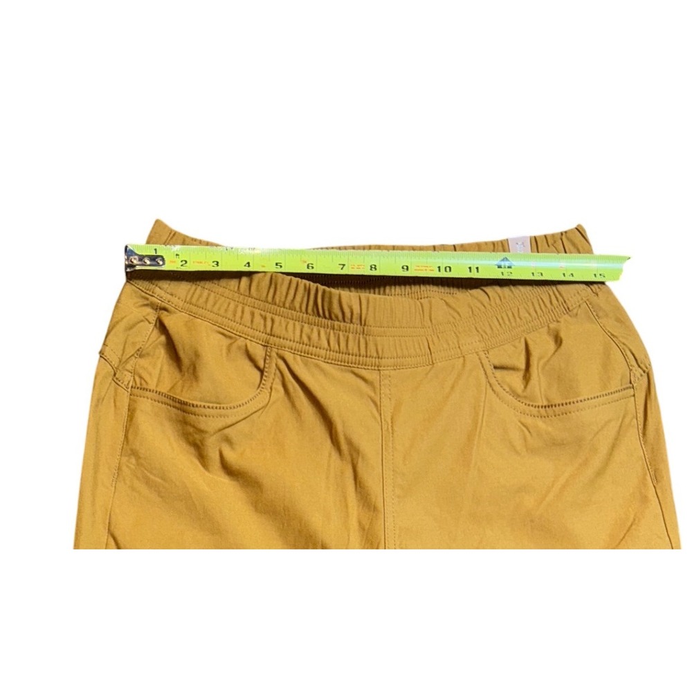 Prana Womens‎ Yellow Jogger Pants Elastic Waist Drawstring Pockets Size 10 - Picture 3 of 16